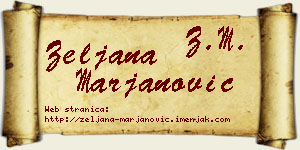 Željana Marjanović vizit kartica